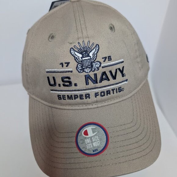 New With Tags US NAVY Tan Baseball Cap - Picture 1 of 7